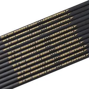 Arrow Shafts Pure Carbon Shafts 33 Inch Arrow Tube Spine 300 350 400 500 600 for DIY Hunting Arrows Recurve Bow Compound Bow 12Pcs Arrow Shafts Pure Carbon Shafts 33 Inch Arrow Tube Spine 300 350 400 500 600 for DIY Hunting Arrows Recurve Bow Compound Bow 12Pcs