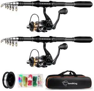 Fishing Pole Kit, Carbon Fiber Telescopic Fishing Rod and Reel Combo with Spinning Reel, Line, Bionic Bait, Hooks and Carrier Bag for Adult Teens Beginners Fishing Pole Kit, Carbon Fiber Telescopic Fishing Rod and Reel Combo with Spinning Reel, Line, Bionic Bait, Hooks and Carrier Bag for Adult Teens Beginners