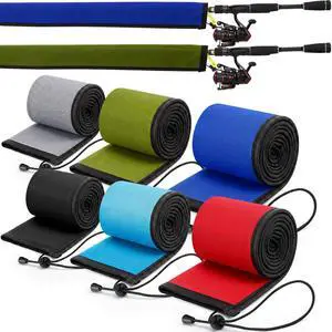 Neoprene Fishing Rod Sleeves, 2.5MM Thick Tangle-Free Covers, Protective Sock for Spinning Casting Rods, Travel Storage Neoprene Fishing Rod Sleeves, 2.5MM Thick Tangle-Free Covers, Protective Sock for Spinning Casting Rods, Travel Storage
