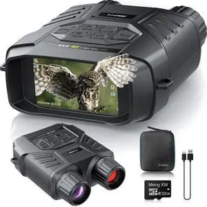 NVS40 4K Night Vision Goggles, for Dad Man Adult, Night Vision Binoculars with 4K Video 36M Photos, 32GB SD Card, 3" HD Screen Digital Infrared Binoculars for Day and Night NVS40 4K Night Vision Goggles, for Dad Man Adult, Night Vision Binoculars with 4K Video 36M Photos, 32GB SD Card, 3" HD Screen Digital Infrared Binoculars for Day and Night