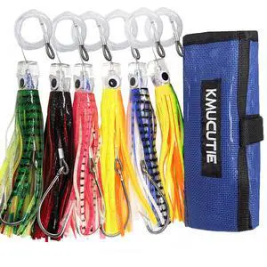 Set 6 Pcs Saltwater Trolling Lure 6.5/7/9 inch Marlin Deep Sea Fishing Bait | For Tuna Dolphin Sailfish Shark Big Game Fishing Tackle Set 6 Pcs Saltwater Trolling Lure 6.5/7/9 inch Marlin Deep Sea Fishing Bait | For Tuna Dolphin Sailfish Shark Big Game Fishing Tackle