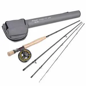 TroutFly Fly Rod and Reel Combo with Rod Tube | Fast action 9ft travel setup; Fits 5/8wt; Japan Toray 46T carbon fiber; SADC disc drag aluminum reel TroutFly Fly Rod and Reel Combo with Rod Tube | Fast action 9ft travel setup; Fits 5/8wt; Japan Toray 46T carbon fiber; SADC disc drag aluminum reel