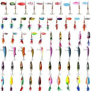 Rooster Bait Tail Fishing Lures Kit Spinner Baits Trout Lures Spoon Lures Bass Lures Hard Bait Bass Lures Crankbaits for Bass Pike Trout Salmon Crappie Walleye Fishing Rooster Bait Tail Fishing Lures Kit Spinner Baits Trout Lures Spoon Lures Bass Lures Hard Bait Bass Lures Crankbaits for Bass Pike Trout Salmon Crappie Walleye Fishing