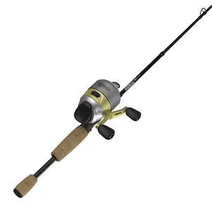 33 Spincast Reel and 2-Piece Fishing Rod Combo, Fiberglass Rod with Comfortable Split-Grip Cork Handle, Instant Anti-Reverse Fishing Reel 33 Spincast Reel and 2-Piece Fishing Rod Combo, Fiberglass Rod with Comfortable Split-Grip Cork Handle, Instant Anti-Reverse Fishing Reel
