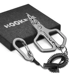 17-4 Fishing Pliers, Saltwater Resistant Fishing Scissors,Tungsten Cutters, Knot Tying Tool with Lanyard, Split Ring Hook Remover, Gifts for Men 17-4 Fishing Pliers, Saltwater Resistant Fishing Scissors,Tungsten Cutters, Knot Tying Tool with Lanyard, Split Ring Hook Remover, Gifts for Men