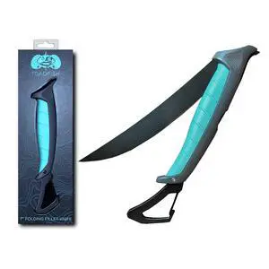 Stowaway Fillet Knife, 8.5'' Razor Sharp Stainless-Steel Blade, Built-In Carabiner and Sheath, Non-Slip Handle Stowaway Fillet Knife, 8.5'' Razor Sharp Stainless-Steel Blade, Built-In Carabiner and Sheath, Non-Slip Handle