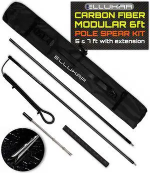 Carbon Fiber Pole Spear System Hawaiian Sling Premium Spearfishing Lightweight Fast Travel Pole Spear Reef Hunting Freediving Scuba Diving Fishing Spear with 3 Prong Paralyzer Tip Carbon Fiber Pole Spear System Hawaiian Sling Premium Spearfishing Lightweight Fast Travel Pole Spear Reef Hunting Freediving Scuba Diving Fishing Spear with 3 Prong Paralyzer Tip