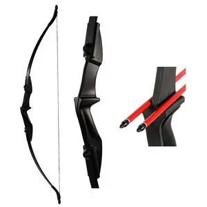 Archery 57" Takedown Youth Recurve Bow Hunting Black Long Bow for Beginner Teenagers Right Left Hand Black - Draw Weight 20lbs 30lbs 40lbs Archery 57" Takedown Youth Recurve Bow Hunting Black Long Bow for Beginner Teenagers Right Left Hand Black - Draw Weight 20lbs 30lbs 40lbs
