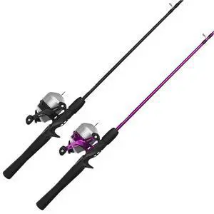 33 Spincast Reel and 2-Piece Fishing Rod Combo, 5-Foot 6-Inch Durable Fiberglass Rod, Quickset Anti-Reverse Fishing Reel with Bite Alert 33 Spincast Reel and 2-Piece Fishing Rod Combo, 5-Foot 6-Inch Durable Fiberglass Rod, Quickset Anti-Reverse Fishing Reel with Bite Alert
