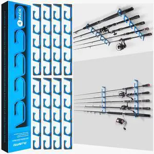H5 Horizontal Fishing Rod/Pole Holders for Garage, Wall Ceiling Mounted Fishing Rod Holder, Aviation Aluminum Fishing rod rack Holds up to 5/10/20 Rod or Combos Fishing Gear and Gifts for Men H5 Horizontal Fishing Rod/Pole Holders for Garage, Wall Ceiling Mounted Fishing Rod Holder, Aviation Aluminum Fishing rod rack Holds up to 5/10/20 Rod or Combos Fishing Gear and Gifts for Men