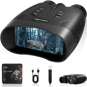 Night Vision Goggles for Adults - 4K Night Vision Binoculars with AI Color Boost Mode, Photo & Video Recording, Rechargeable Battery for Wildlife Observation, Camping & Security Night Vision Goggles for Adults - 4K Night Vision Binoculars with AI Color Boost Mode, Photo & Video Recording, Rechargeable Battery for Wildlife Observation, Camping & Security