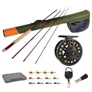 Aventik Extreme Fly Fishing Combo Kit 0/1/2/3/4/5/6 Weight Starter Fly Fishing Rod and Reel Kit Outfit with One Travel Case Aventik Extreme Fly Fishing Combo Kit 0/1/2/3/4/5/6 Weight Starter Fly Fishing Rod and Reel Kit Outfit with One Travel Case