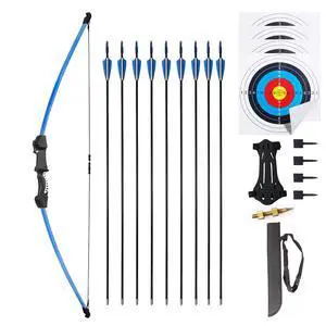 45" Youth Bow and Arrows Set for Kids 8-12 Teens Recurve Archery Beginner Gift Longbow Kit, Outdoor Hunting Play Gift, 9 Arrows, 4 Target Face for Backyard Game Age 12-14 14-16 45" Youth Bow and Arrows Set for Kids 8-12 Teens Recurve Archery Beginner Gift Longbow Kit, Outdoor Hunting Play Gift, 9 Arrows, 4 Target Face for Backyard Game Age 12-14 14-16