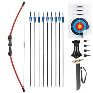 45" Youth Bow and Arrows Set for Kids 8-12 Teens Recurve Archery Beginner Gift Longbow Kit, Outdoor Hunting Play Gift, 9 Arrows, 4 Target Face for Backyard Game Age 12-14 14-16 45" Youth Bow and Arrows Set for Kids 8-12 Teens Recurve Archery Beginner Gift Longbow Kit, Outdoor Hunting Play Gift, 9 Arrows, 4 Target Face for Backyard Game Age 12-14 14-16