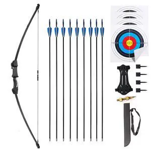 45" Youth Bow and Arrows Set for Kids 8-12 Teens Recurve Archery Beginner Gift Longbow Kit, Outdoor Hunting Play Gift, 9 Arrows, 4 Target Face for Backyard Game Age 12-14 14-16 45" Youth Bow and Arrows Set for Kids 8-12 Teens Recurve Archery Beginner Gift Longbow Kit, Outdoor Hunting Play Gift, 9 Arrows, 4 Target Face for Backyard Game Age 12-14 14-16
