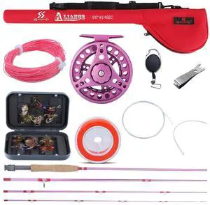 Fly Fishing Rod Reel Combos with Lightweight Portable Fly Rod and CNC-machined Aluminum Alloy Fly Reel,Fly Fishing Complete Starter Package Fly Fishing Rod Reel Combos with Lightweight Portable Fly Rod and CNC-machined Aluminum Alloy Fly Reel,Fly Fishing Complete Starter Package