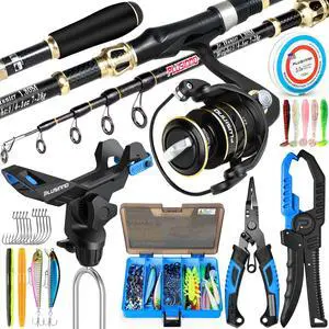 Fishing Gear,Full Fishing Pole kit Include Fishing Rod and Reel Combo, Tackle Box with Fishing Lures, Fishing Accessories, Fishing Pliers,Fishing Gifts for Men with Fishing Tool Kit Fishing Gear,Full Fishing Pole kit Include Fishing Rod and Reel Combo, Tackle Box with Fishing Lures, Fishing Accessories, Fishing Pliers,Fishing Gifts for Men with Fishing Tool Kit