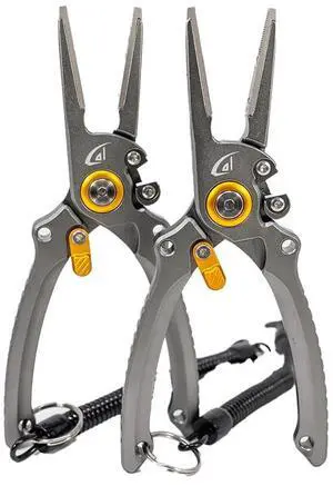 danco 2 Pack 7.5" Aluminum Fishing Side Cutters with Sheath, Fishing Line and Wire Cutter, Saltwater Safe, Fresh/Saltwater Fishing danco 2 Pack 7.5" Aluminum Fishing Side Cutters with Sheath, Fishing Line and Wire Cutter, Saltwater Safe, Fresh/Saltwater Fishing