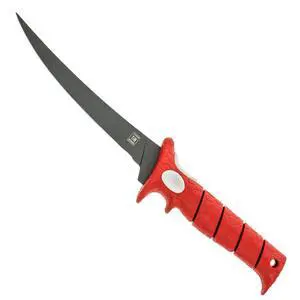 9 Inch Tapered Flex Fillet Knife with Non-Slip Grip Handle, Full Tang High Carbon Stainless Steel Titanium Coated Non-Stick Blade, Lanyard Hole and Synthetic Sheath for Fishing 9 Inch Tapered Flex Fillet Knife with Non-Slip Grip Handle, Full Tang High Carbon Stainless Steel Titanium Coated Non-Stick Blade, Lanyard Hole and Synthetic Sheath for Fishing