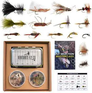 40 Premium Hand Tied Fly Fishing Flies Assortment | Fly Box Included | Dry, Wet, Nymphs, Streamers, Wooly Buggers, Terrestrials | Trout, Bass Lure Set, Kit 40 Premium Hand Tied Fly Fishing Flies Assortment | Fly Box Included | Dry, Wet, Nymphs, Streamers, Wooly Buggers, Terrestrials | Trout, Bass Lure Set, Kit