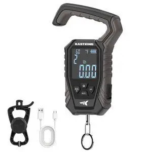 Weighmaster Mechanical-Digital Fishing Scale with Lip Gripper, 120 lb Capacity, 2.5" Backlit Display, High-Precision Sensor, 9 Weight Memory, Temperature Detection, IPX6 Waterproof Weighmaster Mechanical-Digital Fishing Scale with Lip Gripper, 120 lb Capacity, 2.5" Backlit Display, High-Precision Sensor, 9 Weight Memory, Temperature Detection, IPX6 Waterproof