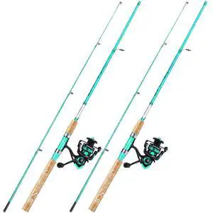 Fishing Rod and Reel Combo, 2-Piece 5-Foot 6-Inch Graphite & Fiberglass Rod, Durable and Strong, Quickset Anti-Reverse Fishing Reel (1Pack/2Pack) Fishing Rod and Reel Combo, 2-Piece 5-Foot 6-Inch Graphite & Fiberglass Rod, Durable and Strong, Quickset Anti-Reverse Fishing Reel (1Pack/2Pack)