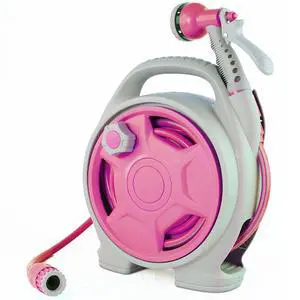 50FT Retractable Garden Hose Reel, Lightweight & Portable Hose Reel with 6 Patterns Spray Nozzle, Suitable for US Standard Hose Connection 50FT Retractable Garden Hose Reel, Lightweight & Portable Hose Reel with 6 Patterns Spray Nozzle, Suitable for US Standard Hose Connection