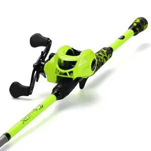 Baitcaster Combo, IM7 Graphite 2Pc Blank Rods,M/MH Power,EVA Handle & Stainless Steel Guides7.1:1 Gear Ratio, 18LB Drag for Bass, Walleye, Pike Baitcaster Combo, IM7 Graphite 2Pc Blank Rods,M/MH Power,EVA Handle & Stainless Steel Guides7.1:1 Gear Ratio, 18LB Drag for Bass, Walleye, Pike