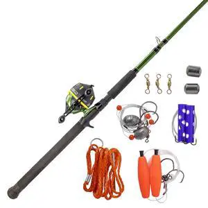 606 Big Cat Spincast Reel and Fishing Rod Combo, 7-Foot 2-Piece Telescopic Rod, Medium-Heavy Power, Size 60 Reel, 11-Piece Eagle Claw Tackle Kit 606 Big Cat Spincast Reel and Fishing Rod Combo, 7-Foot 2-Piece Telescopic Rod, Medium-Heavy Power, Size 60 Reel, 11-Piece Eagle Claw Tackle Kit