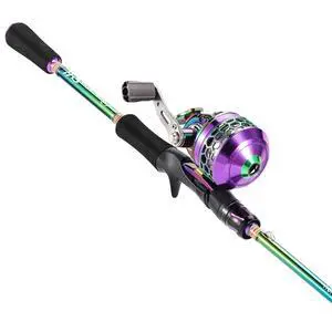 Fishing Reel Rod Combo, Two Pieces Colorful Poratble Light Weight Casting Rod with Spincast Fishing Reel for Freshwater Fishing Reel Rod Combo, Two Pieces Colorful Poratble Light Weight Casting Rod with Spincast Fishing Reel for Freshwater