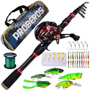 Fishing Rod and Reel Combo, 6.9ft Carbon Fiber Telescopic Fishing Pole with Spinning/Baitcasting Reel Combos, Sea Saltwater Freshwater Ice Bass Fishing Tackle Set Fishing Rods Kit Fishing Rod and Reel Combo, 6.9ft Carbon Fiber Telescopic Fishing Pole with Spinning/Baitcasting Reel Combos, Sea Saltwater Freshwater Ice Bass Fishing Tackle Set Fishing Rods Kit