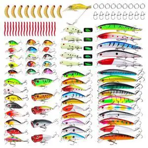 Fishing Artificial Lures Kit Mixed Including Front Diving Fin Minnow Surface Popper Crank Baits Pencil VIB with Hook and Soft Lures Accessories for Saltwater Freshwater Trout Bass Tackle Gift Set Fishing Artificial Lures Kit Mixed Including Front Diving Fin Minnow Surface Popper Crank Baits Pencil VIB with Hook and Soft Lures Accessories for Saltwater Freshwater Trout Bass Tackle Gift Set