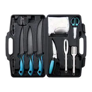 Fish Fillet Knife Set Curved Flex 7 inch 9 inch Filet Knife for Filleting and Boning, Non-Slip Handles, Includes Fishing Braid Line Scissors, Fish Dressing Scissors, Filleting Pad Fish Fillet Knife Set Curved Flex 7 inch 9 inch Filet Knife for Filleting and Boning, Non-Slip Handles, Includes Fishing Braid Line Scissors, Fish Dressing Scissors, Filleting Pad