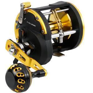 Trolling Reel Saltwater Level Wind Reels, Drag Reels Boat Fishing Ocean Fishing for Sea Bass Grouper Salmon Trolling Reel Saltwater Level Wind Reels, Drag Reels Boat Fishing Ocean Fishing for Sea Bass Grouper Salmon