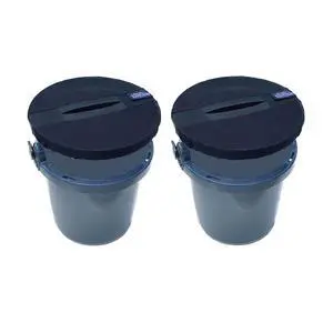 Bucket Cover - 5 Gallon Trash Can Cover Converter for Boat Buckets - Fishing & Boating Accessories - Black Mesh - 2 Pack Bucket Cover - 5 Gallon Trash Can Cover Converter for Boat Buckets - Fishing & Boating Accessories - Black Mesh - 2 Pack