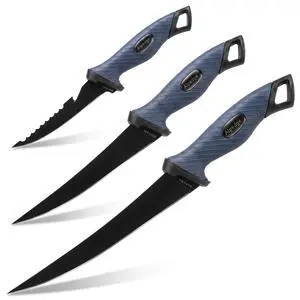3PCS Fishing Fillet Knife Set, 5"/7"/9" Filet Knifes for fish | Flexible German DIN 1.4116 Stainless Steel Blades, Non-Slip Handle, Includes Protective Sheaths, Safety Buckle & Belt Clip 3PCS Fishing Fillet Knife Set, 5"/7"/9" Filet Knifes for fish | Flexible German DIN 1.4116 Stainless Steel Blades, Non-Slip Handle, Includes Protective Sheaths, Safety Buckle & Belt Clip
