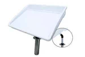 Bait Cutting Board for Boat - Adjustable Fish Cleaning Filet Table with Compartments, Knife Slots, and Engraved Fish Scale | Easy to Transport & Store (Rod Holder Mount) White Bait Cutting Board for Boat - Adjustable Fish Cleaning Filet Table with Compartments, Knife Slots, and Engraved Fish Scale | Easy to Transport & Store (Rod Holder Mount) White