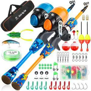 Kids Fishing Pole Kit SetPortable Telescopic Fishing Rod and Reel Combo Full Kits for Boys, Girls, Beginner, Youth Kids Fishing Pole Kit SetPortable Telescopic Fishing Rod and Reel Combo Full Kits for Boys, Girls, Beginner, Youth