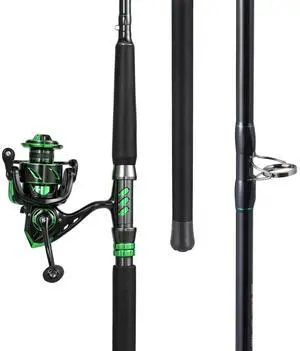 Big Game Spinning Combo 7ft MH 2-Piece Rod, 33LB Drag, 6.2:1, 12+1 Bearings, 4000 Reel for Catfish, Pike, Carp Heavy Duty Lake & River Big Game Spinning Combo 7ft MH 2-Piece Rod, 33LB Drag, 6.2:1, 12+1 Bearings, 4000 Reel for Catfish, Pike, Carp Heavy Duty Lake & River