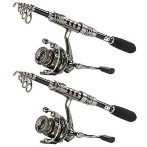 Fishing Rod and Reel Combo 5.9FT Telescopic Carbon Fiber Fishing Pole with 12+1 BB Spinning Reel, Saltwater Freshwater Kit Fishing Rod and Reel Combo 5.9FT Telescopic Carbon Fiber Fishing Pole with 12+1 BB Spinning Reel, Saltwater Freshwater Kit