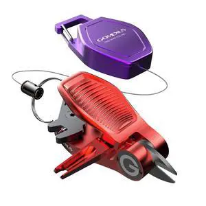 Sharkbite Fishing Line Cutter with Retractors and Fishing Knot Tying Tool and Hook Eye Cleaner, Fly Fishing Nippers Sharkbite Fishing Line Cutter with Retractors and Fishing Knot Tying Tool and Hook Eye Cleaner, Fly Fishing Nippers