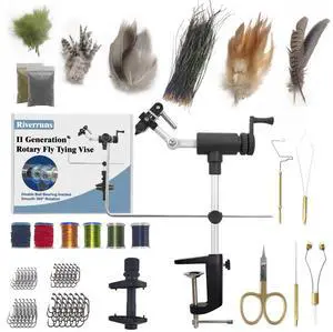 MicroGrip II Generation Rotary Fly Tying Vise Complete Vise, Tools & Materials for Professional-Quality Flies (MicroGrip Pro Kit) MicroGrip II Generation Rotary Fly Tying Vise Complete Vise, Tools & Materials for Professional-Quality Flies (MicroGrip Pro Kit)