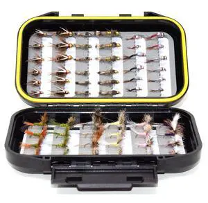 36/48 / 60 Premium Hand Tied Fly Fishing Flies Assortment Kit | Dry/Wet/Nymph/Streamer/Terrestrial/Leech/Popper/Woolly Bugger Flies Set for Trout/Bass/Salmon/Steelhead/Panfish 36/48 / 60 Premium Hand Tied Fly Fishing Flies Assortment Kit | Dry/Wet/Nymph/Streamer/Terrestrial/Leech/Popper/Woolly Bugger Flies Set for Trout/Bass/Salmon/Steelhead/Panfish