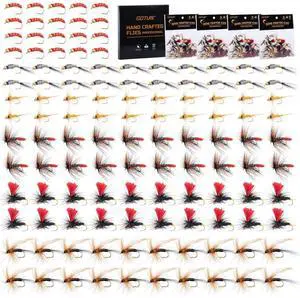 Fly Fishing Flies Kit, 30pcs Dry Wet Flies Streamers Nymphs Fly Fishing Lures Assortment Kit for Bass Trout Steelhead Salmon, Gifts for Men Fly Fishing Flies Kit, 30pcs Dry Wet Flies Streamers Nymphs Fly Fishing Lures Assortment Kit for Bass Trout Steelhead Salmon, Gifts for Men