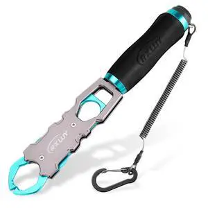 11.5" Fish Lip Gripper with Scale, Max 40lbs Scale, 360° Swivel Non-Slip Handle, Fish Grabber Control Tool for Safe, Hook Removal, Easy Catch & Release, Fishing Gifts for Men Women 11.5" Fish Lip Gripper with Scale, Max 40lbs Scale, 360° Swivel Non-Slip Handle, Fish Grabber Control Tool for Safe, Hook Removal, Easy Catch & Release, Fishing Gifts for Men Women