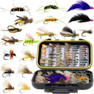 24/48/66/72 Premium Hand Tied Fly Fishing Flies Assortment | Fly Boxes Included | Dry, Wet, Nymphs, Streamers, Wooly Buggers, Terrestrials | Trout, Bass Lure Set, Kit, Gift 24/48/66/72 Premium Hand Tied Fly Fishing Flies Assortment | Fly Boxes Included | Dry, Wet, Nymphs, Streamers, Wooly Buggers, Terrestrials | Trout, Bass Lure Set, Kit, Gift