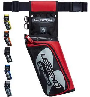 XT420 Field Quiver - Left or Right-Handed Quiver Arrow Holder, Archery Quiver with 3 Arrow Tube, Durable Nylon Hip Quivers with Multiple Pockets for Archery Accessories, Score Card & Tools XT420 Field Quiver - Left or Right-Handed Quiver Arrow Holder, Archery Quiver with 3 Arrow Tube, Durable Nylon Hip Quivers with Multiple Pockets for Archery Accessories, Score Card & Tools