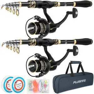 Fishing Pole, Fishing Rod and Reel Combo,Telescopic Fishing Rod Kit with Spinning Reel, Collapsible Portable Fishing Pole with Carrier Bag for Freshwater Saltwater Fishing Gifts for Men Women Fishing Pole, Fishing Rod and Reel Combo,Telescopic Fishing Rod Kit with Spinning Reel, Collapsible Portable Fishing Pole with Carrier Bag for Freshwater Saltwater Fishing Gifts for Men Women