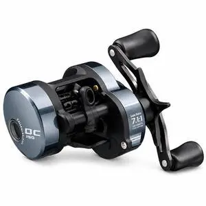 Round DC Baitcasting Reel, Digital Control Anti-Backlash with Signature DC Sound, 7.1:1 Gear Ratio, 17.6LB Drag for Bass Freshwater Round DC Baitcasting Reel, Digital Control Anti-Backlash with Signature DC Sound, 7.1:1 Gear Ratio, 17.6LB Drag for Bass Freshwater