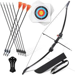 Bow and Arrow for Teens Beginners Adults Recurve Bow Set 8 Arrows 5 Target Face Archery Longbow Kit Backyard Games Gift for Outdoor Sports Bow and Arrow for Teens Beginners Adults Recurve Bow Set 8 Arrows 5 Target Face Archery Longbow Kit Backyard Games Gift for Outdoor Sports